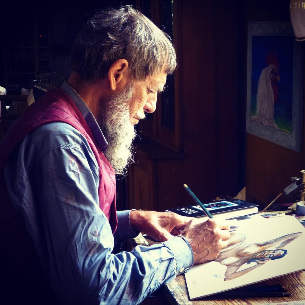 Kunstschilders in Oss werkende aan hun kunstwerken in een levendige kunstgemeenschap vol creativiteit